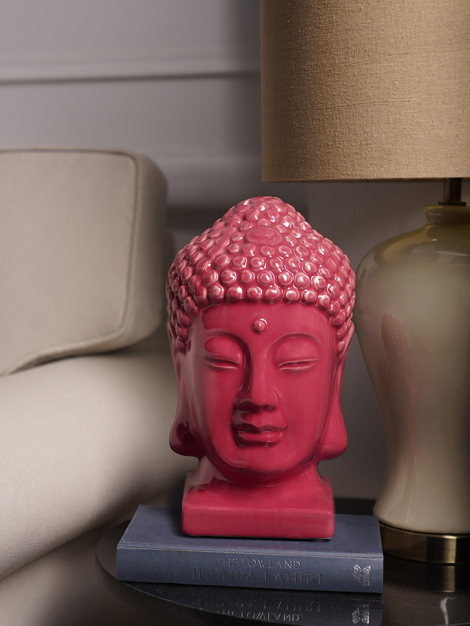 Pure Home and Living Red Ceramic Textured Sculptures and Figurines