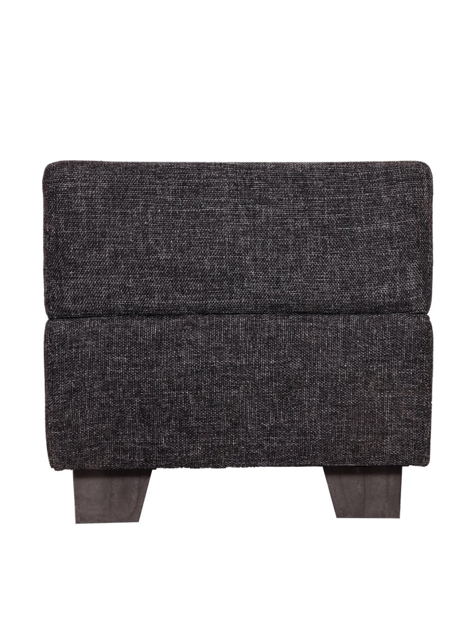 Ikiriya Iris Solid Black Wood Ottoman