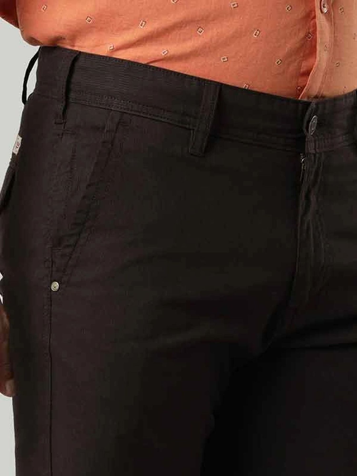 Indian Terrain Brown Slim Fit Trousers