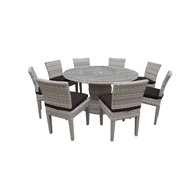 Fairmont 9pc Patio Dining Set - Black - TK Classics