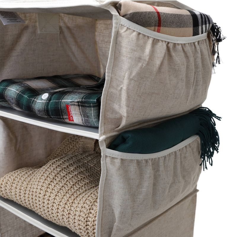 StorageWorks 6-Shelf Hanging Closet Organizer in Sandstone