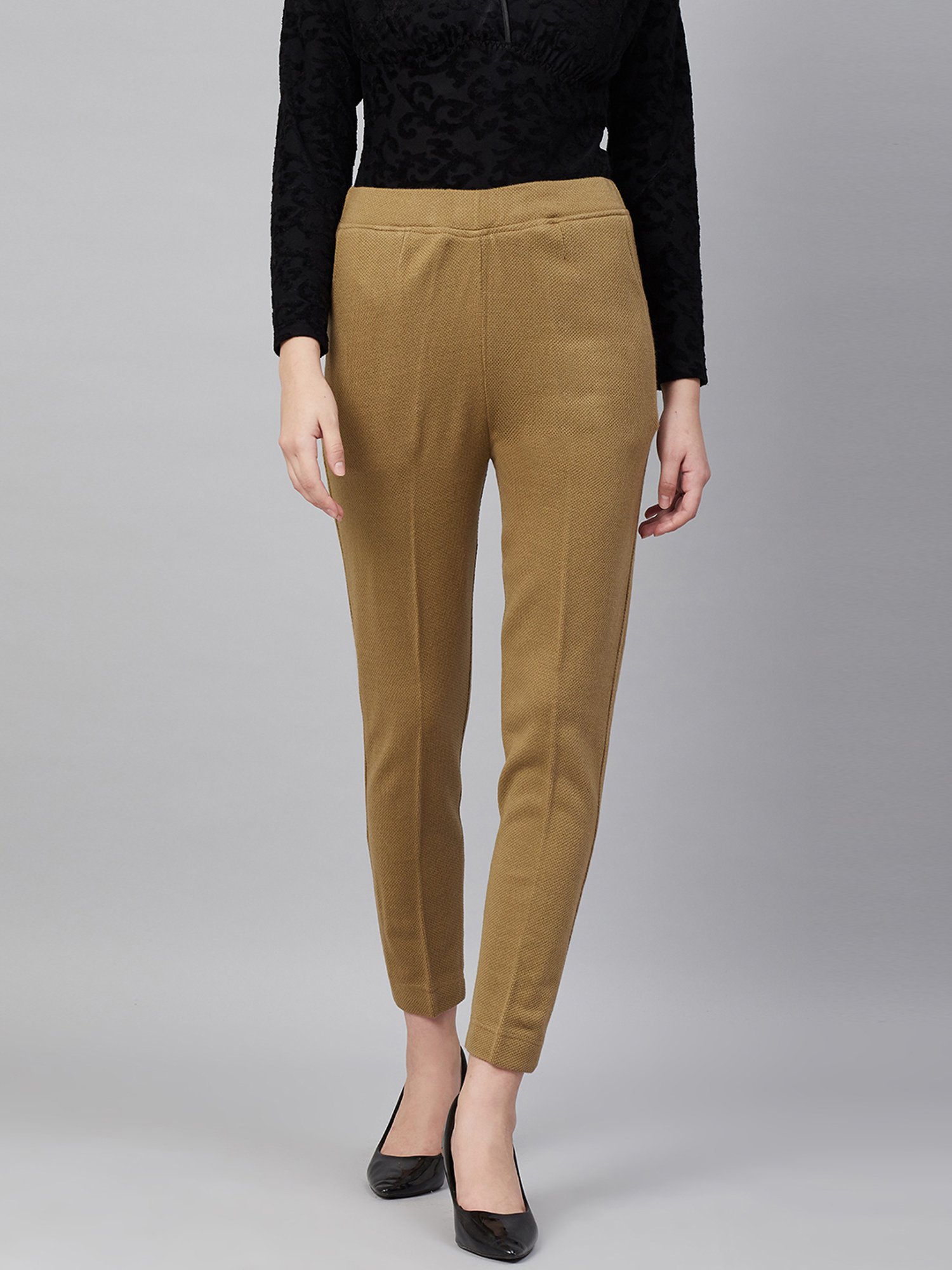 Cayman Brown Mid Rise Pants