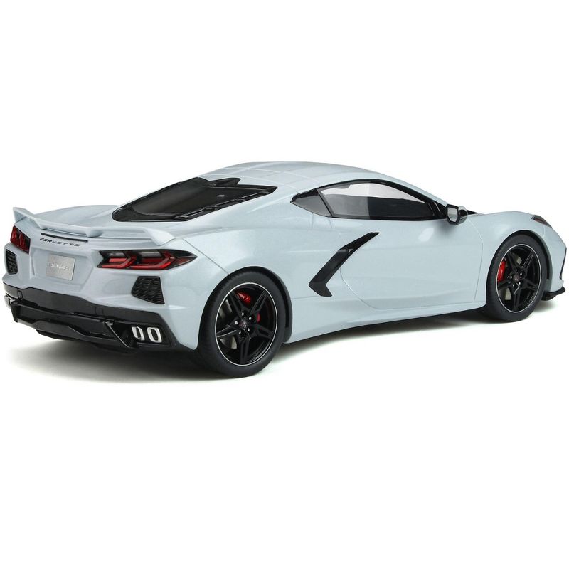 Chevrolet Corvette C8 Ceramic Gray Metallic Limited Edition to 999 pieces Worldwide 1/18 Model Car by GT Spirit