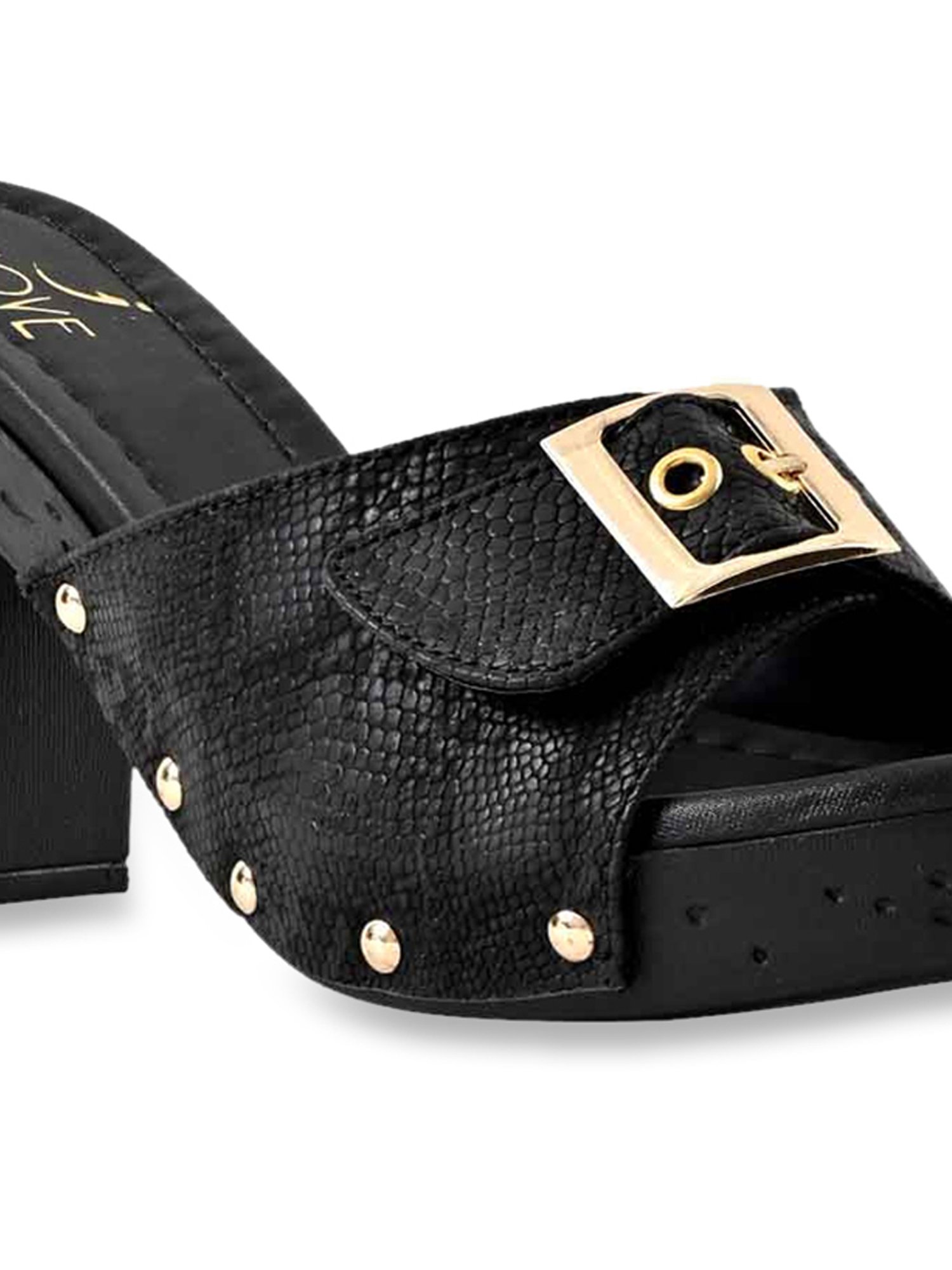 Jove Women's Black Casual Sandals