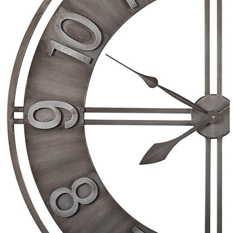 Studio Designs 30" Industrial Loft Brushed Steel Analog Home Decor Wall Clock