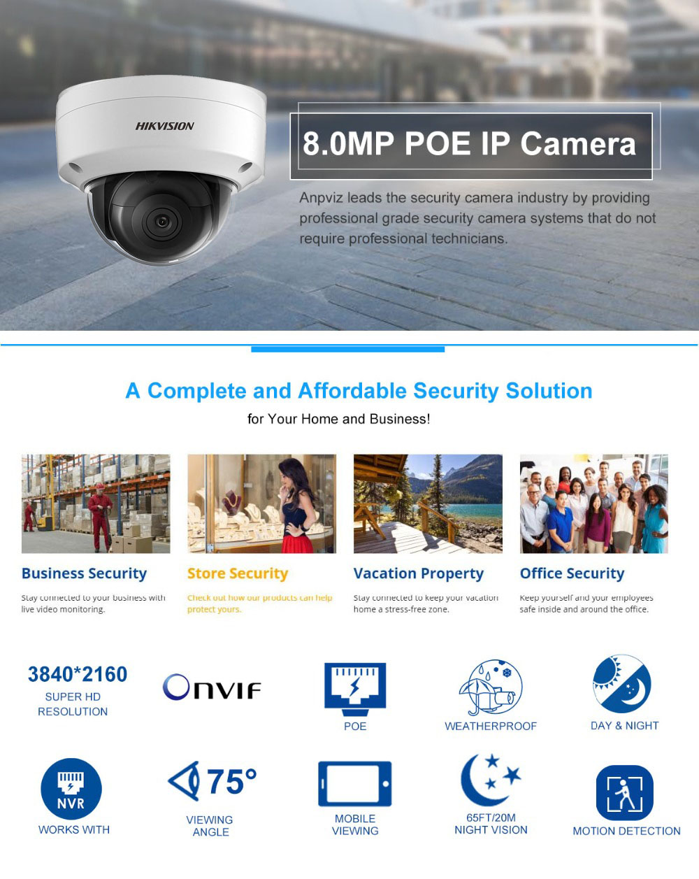 Hikvision New Original English version Dome IP POE DS-2CD2185FWD-IS 8MP Outdoor H.265 Updatable CCTV Camera With Audio and Alarm Interface security Camera, (8MP, 2.8 Fixed Lens, 1Pcs)