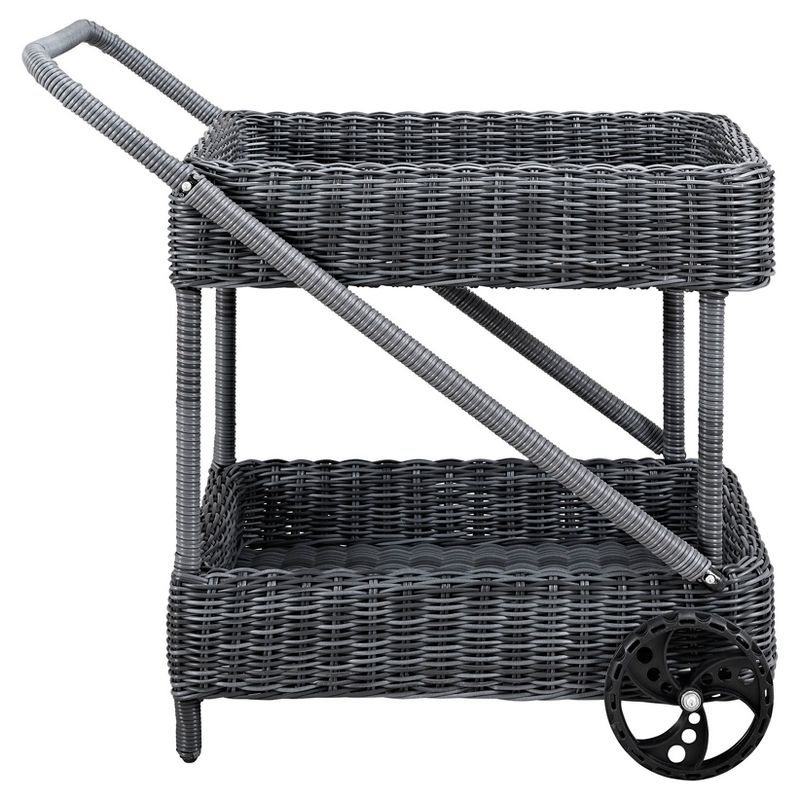 Slat Top Serving Cart - Gray - Apollo Outdoor