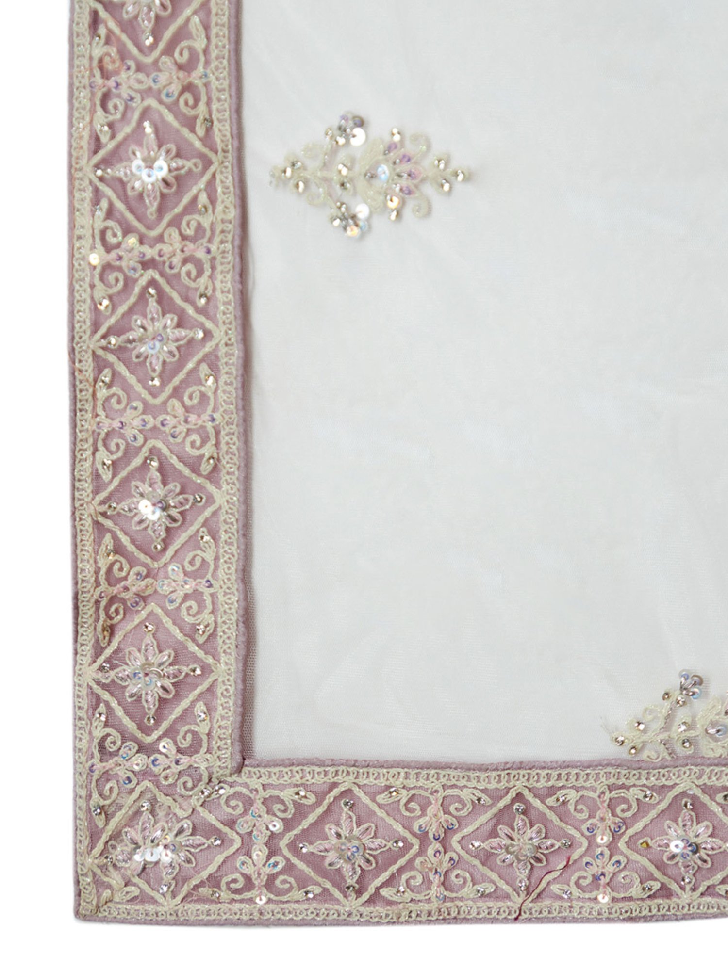 Soch Purple Embellished Unstitched Lehenga Choli Set With Dupatta & Belt