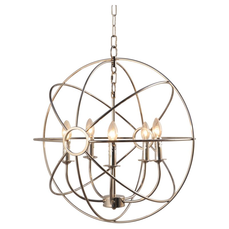 Yosemite Five Lights Mini Chandelier Nickel Plated