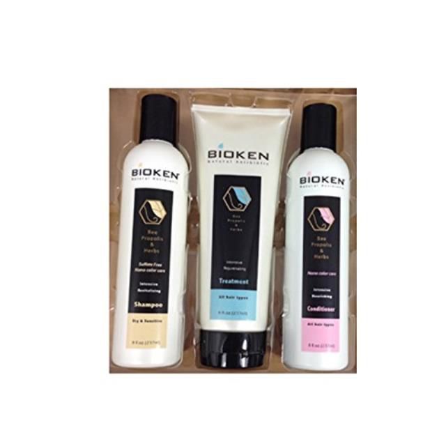 bioken holiday gift set shampoo 8oz/conditioner 8oz/treament 8oz