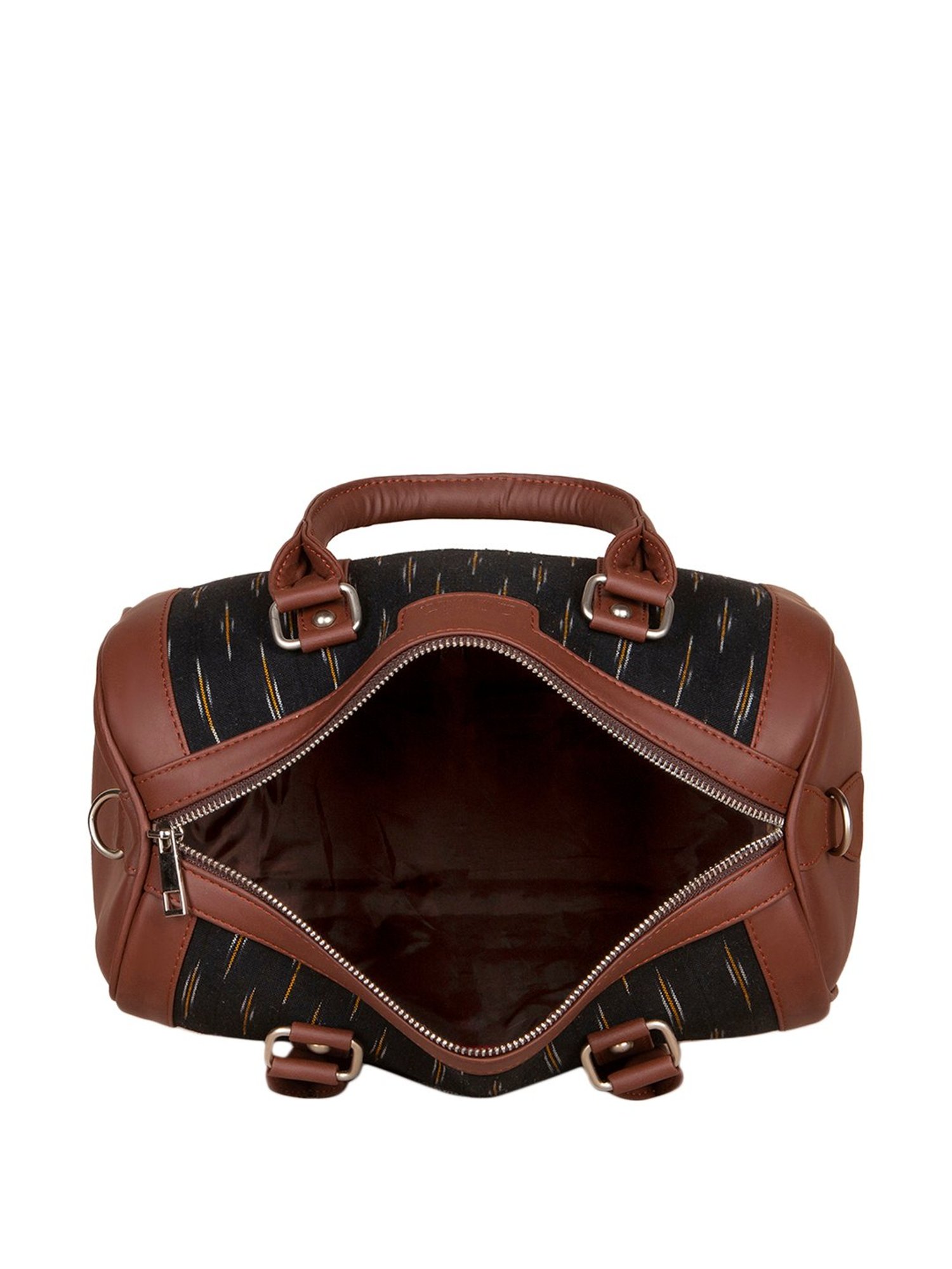 ZOUK Black Printed Medium Handbag