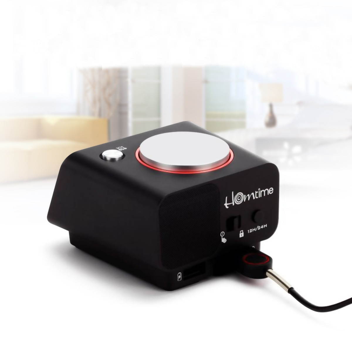 AUGIENB Rechargeable Bedroom Digital Alarm Clock With Dual USB Charging Port For Mobile Phones