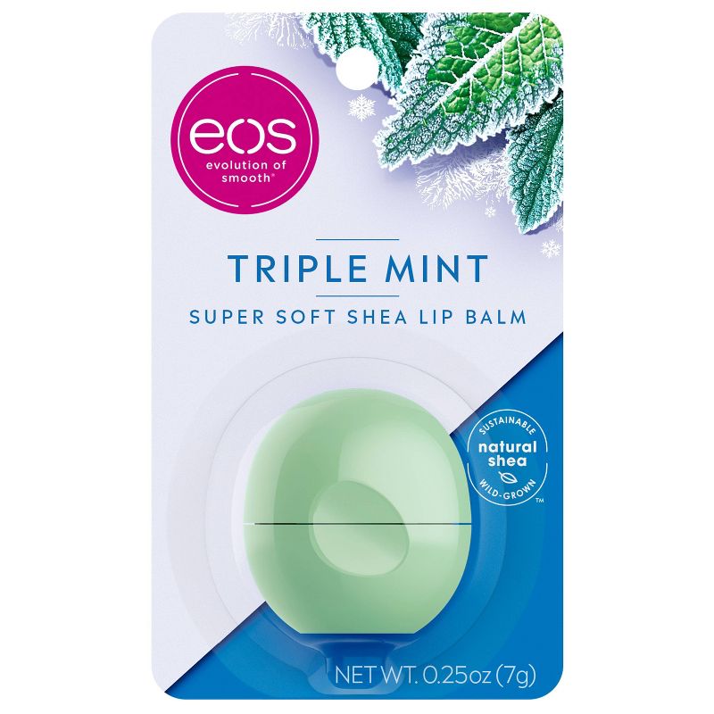 eos Super Soft Shea Lip Balm Sphere - Triple Mint - 0.25oz