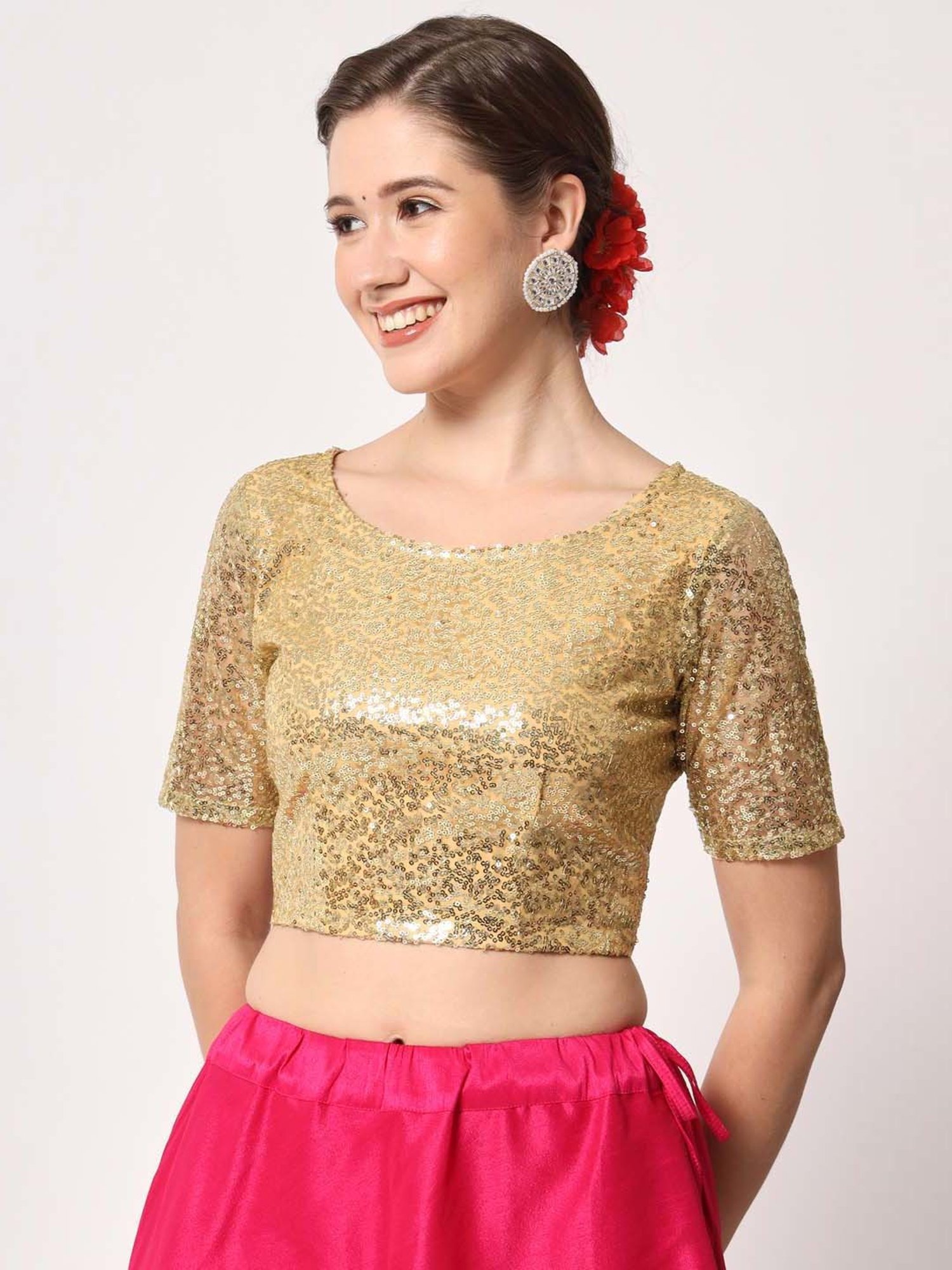 studiorasa Golden Embellished Blouse