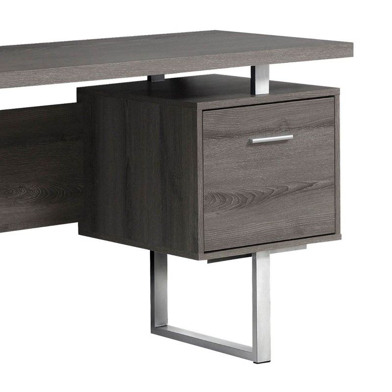 Monarch Specialties 60-Inch Modern Home Office Computer Desk, Dark Taupe