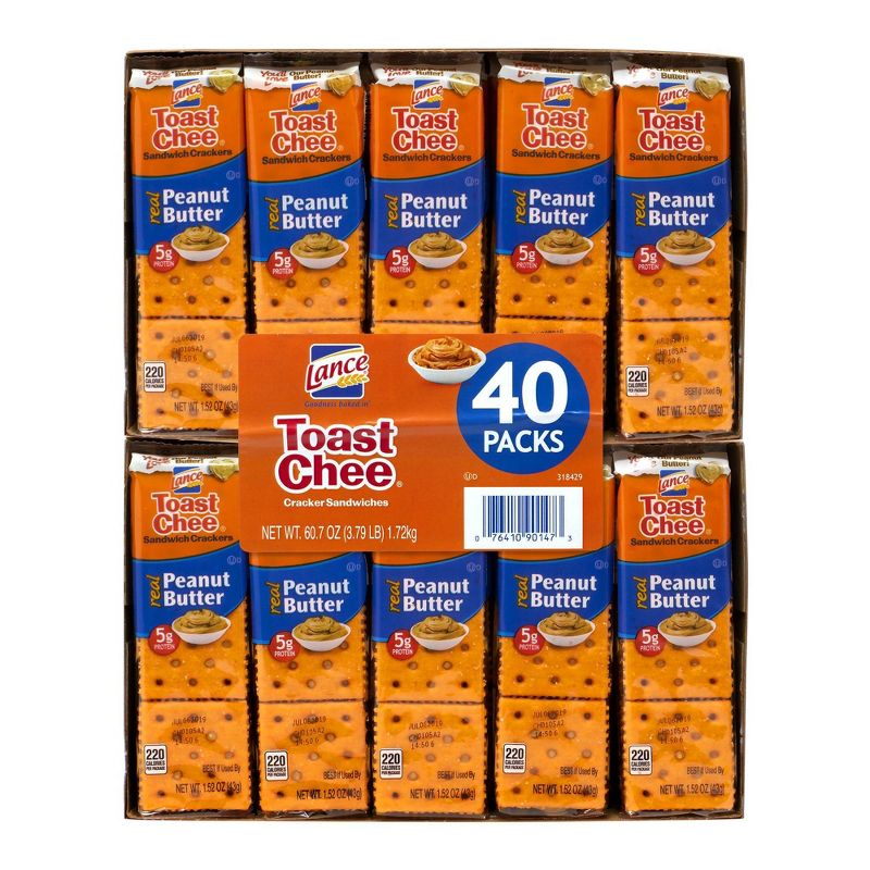 Lance Real Peanut Butter Toast Chee Crackers - 1.62oz / 40pk