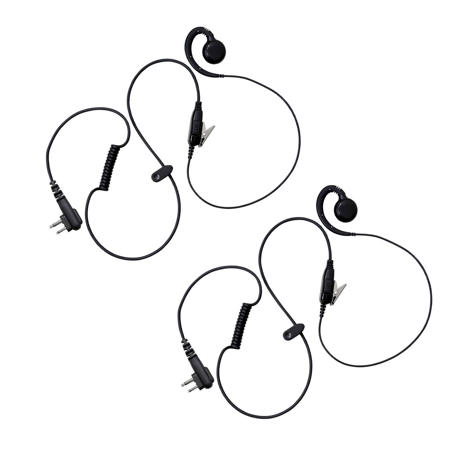 2ps Restaurant Server C-Shape Swivel Earpiecer PTT for Motorola DLR1020 DLR1060