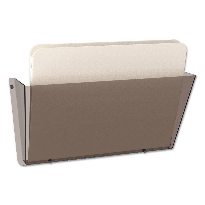 deflect-o Unbreakable Docupocket Single Pocket Wall File, Letter, Smoke