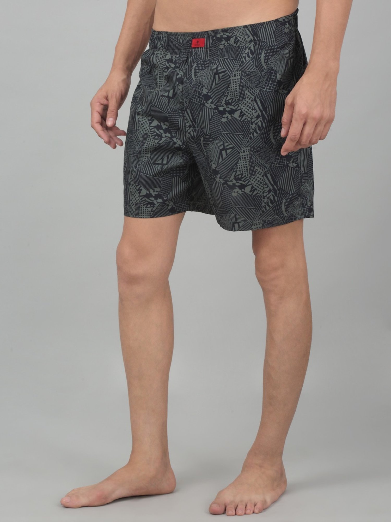 Cantabil Green Cotton Regular Fit Printed Boxers