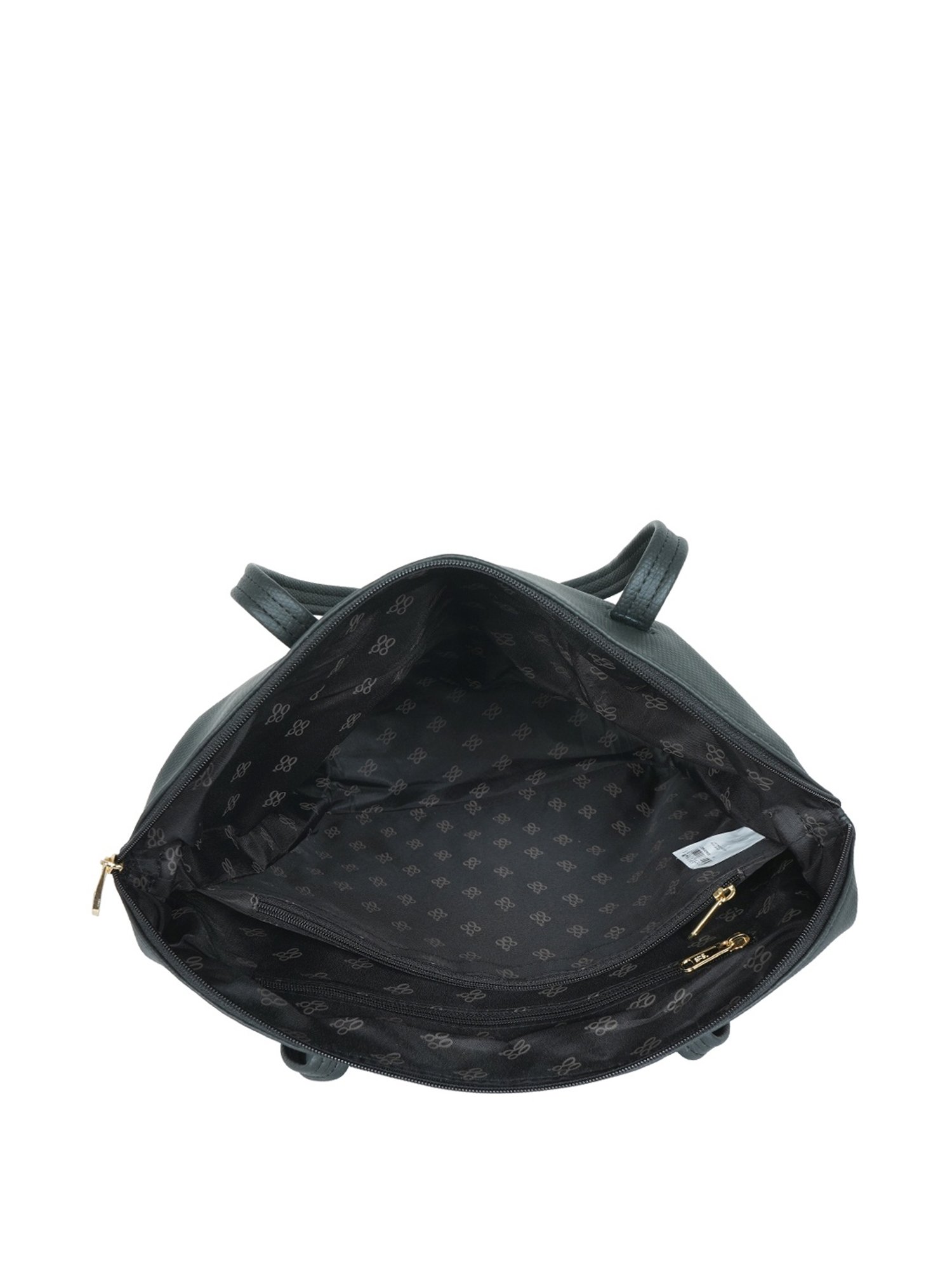 Baggit Lxe Crimp Black Textured Medium Tote Handbag