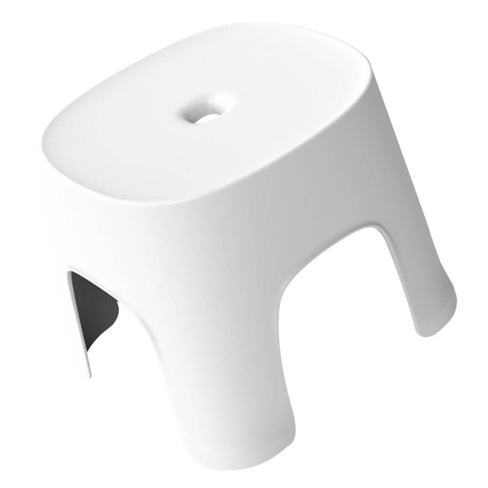 1PC Multi-use Plastic Stool Anti-slip Low Stool Shoes Wearing Stool Bathroom Small Stool for Home (Red)