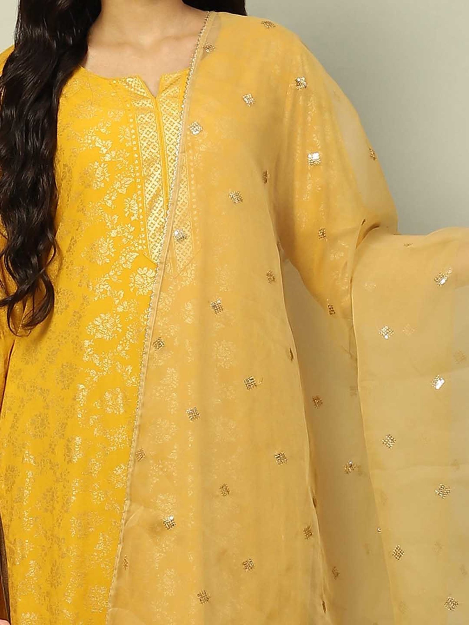Rangriti Gold Embroidered Dupatta