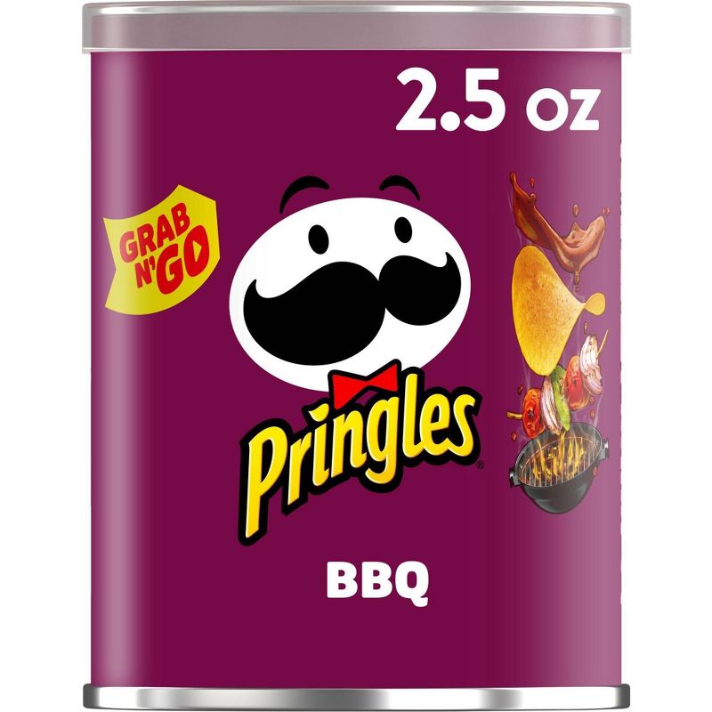 Pringles Grab & Go Large BBQ Potato Crips Chips - 2.5oz
