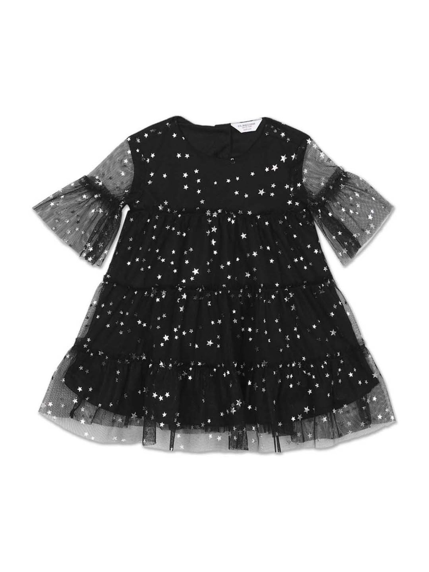 U.S. Polo Assn. Kids Black Embellished Dress