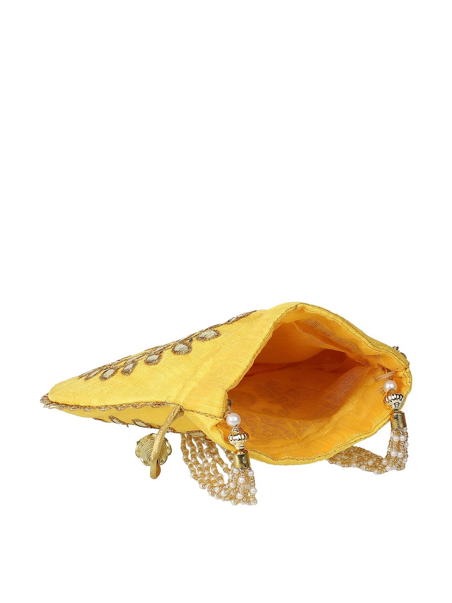 Aditi Wasan Yellow Embellished Potli