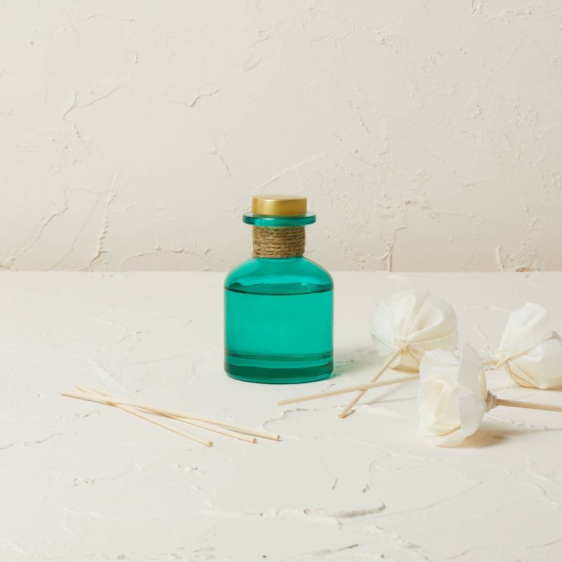 100ml Teal Tropic Oasis Oil Reed Diffuser with 3 Sola Flowers - Opalhouse™ designed with Jungalow™