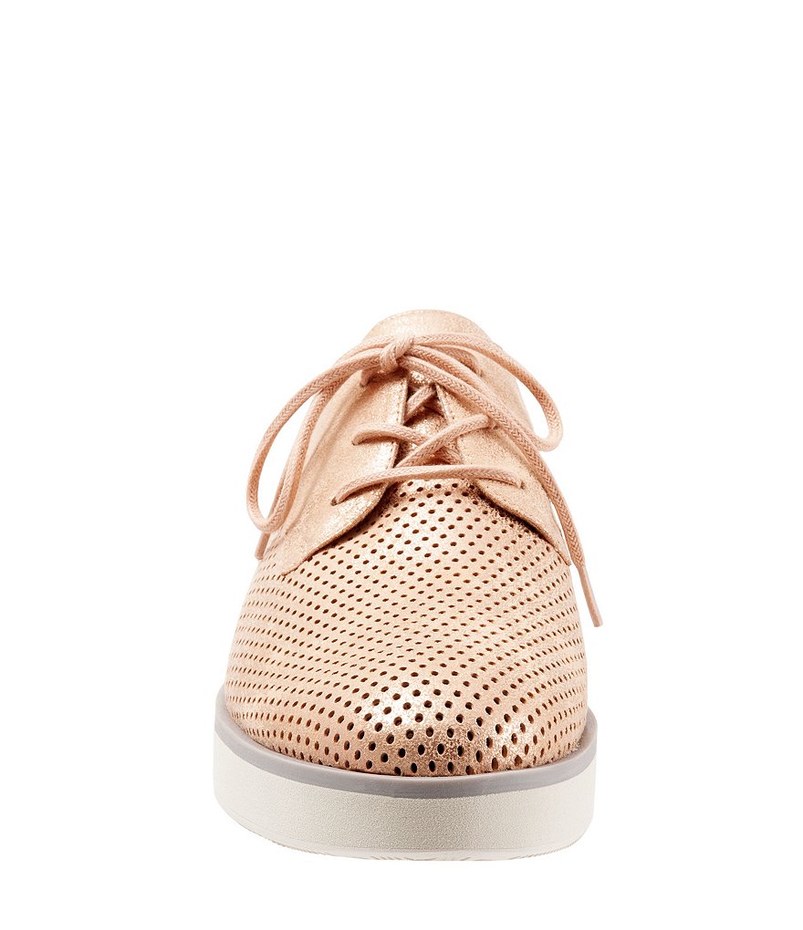 SoftWalk Willis Perforated Suede Platform Oxfords