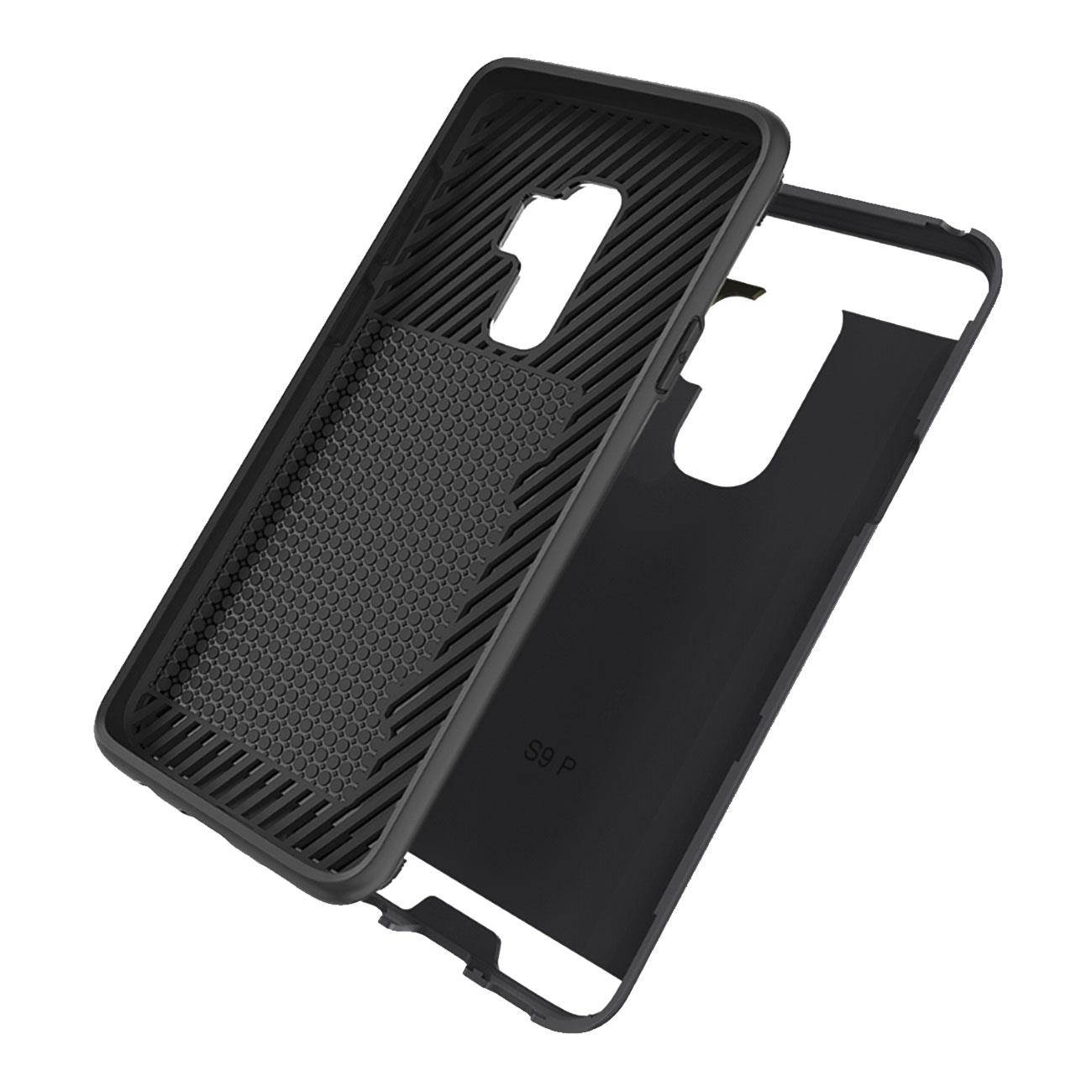Reiko Samsung Galaxy S9 Plus Hybrid Case With Card Holder In Black