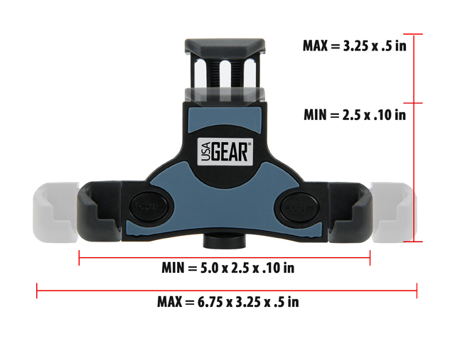 USA GEAR Smartphone Tripod and Action Cam Mount Adapter with Standard Tripod Socket and J-Hook Attachment for Apple iPhone , Samsung Galaxy , HTC One and More Camera Phones