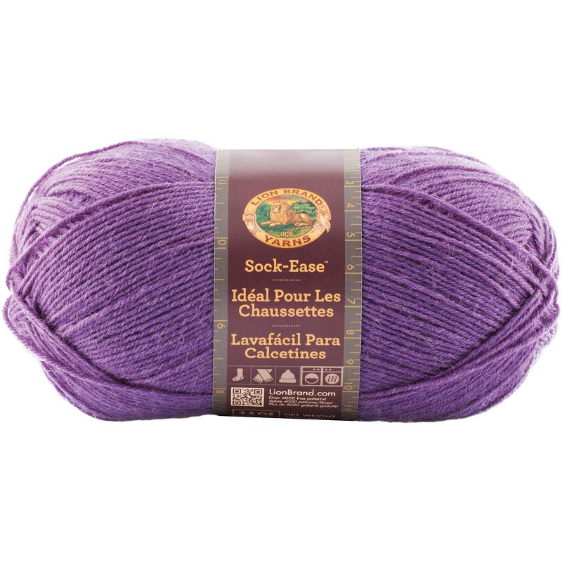 Lion Brand Sock-Ease Yarn-Grape Soda