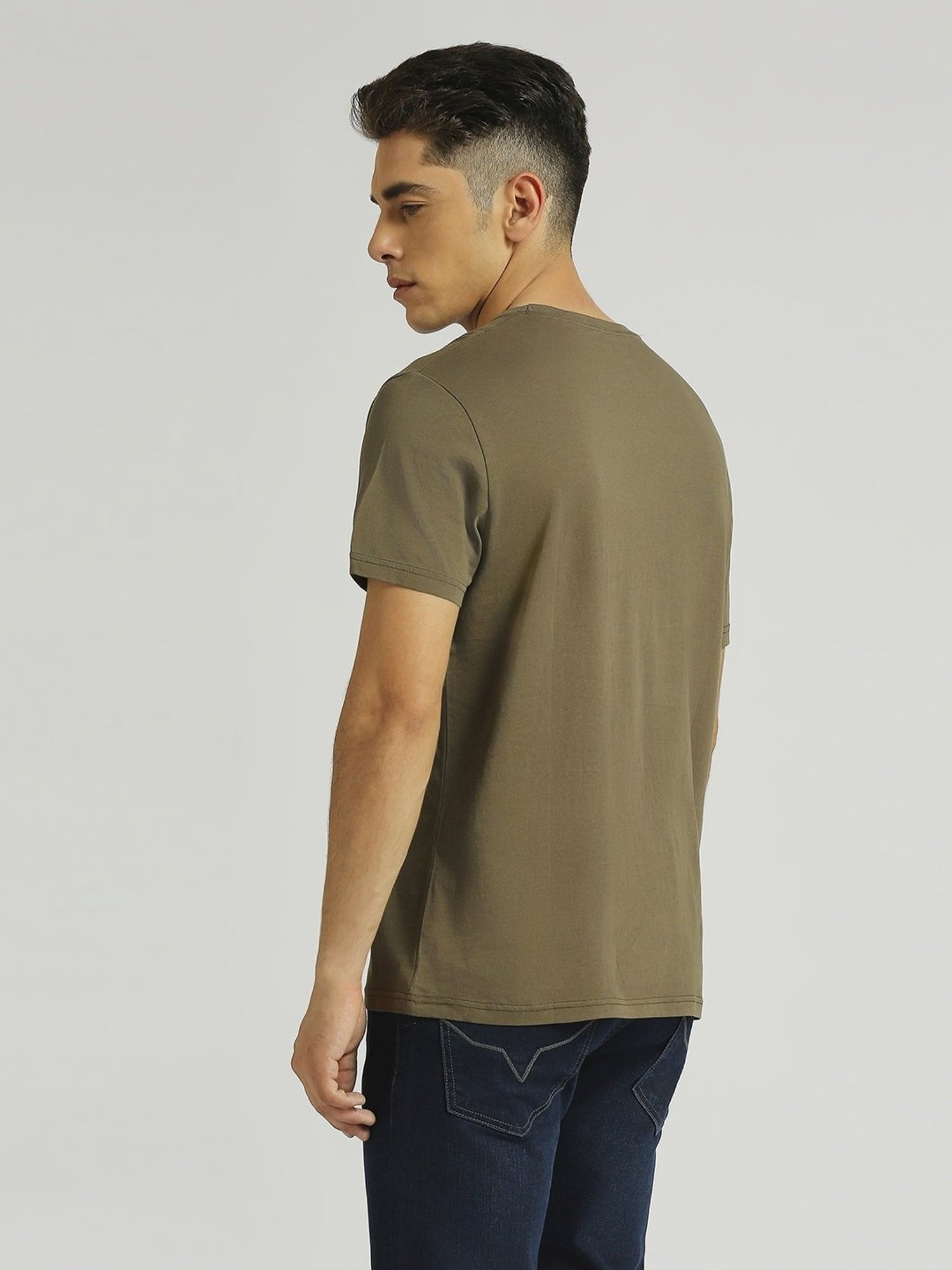 Levi's Pink Cotton Slim Fit Texture Henley T-Shirt