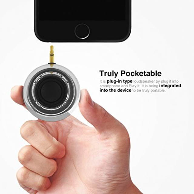 CestMall F10 Portable Compact Mini Speaker, Four Times of the Normal Volume, 3.5MM Audio Input, for iPhone Android Tablet Nevigation PSP MP3 MP4 Black