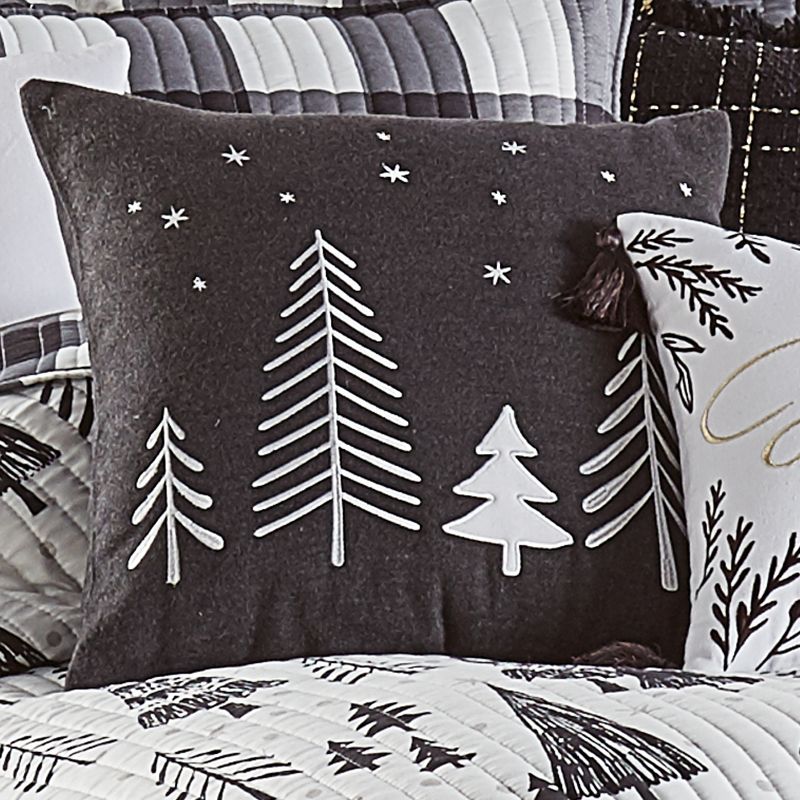 Northern Star Holiday Decorative Pillow Black - Levtex Home
