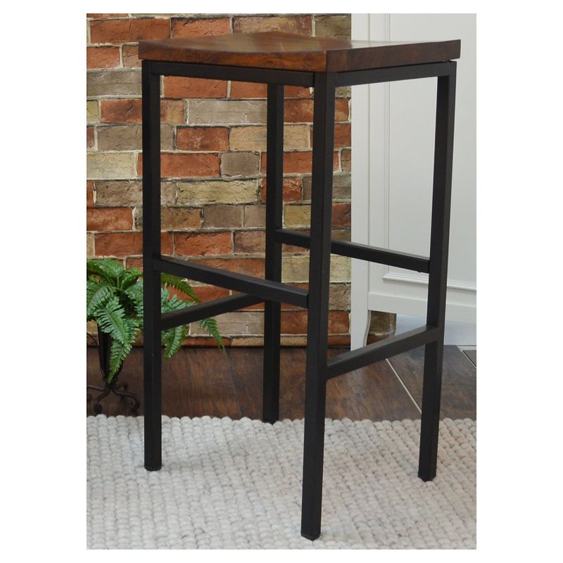 30" Ira Barstool Metal/Chestnut - Carolina Chair & Table