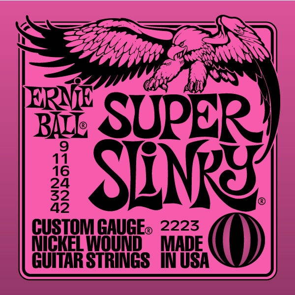 Guitar Strings Combo 25 Sets pack Ernie Ball 2221 Regular & 2223 Super Slinky