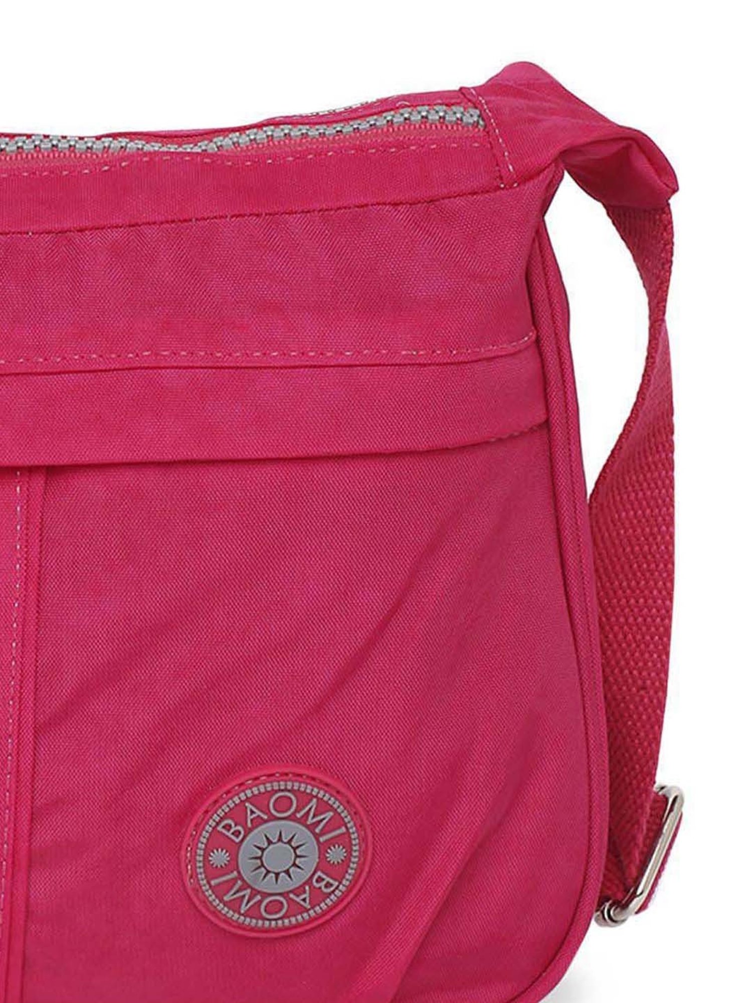 Baomi Pink Solid Medium Cross Body Bag