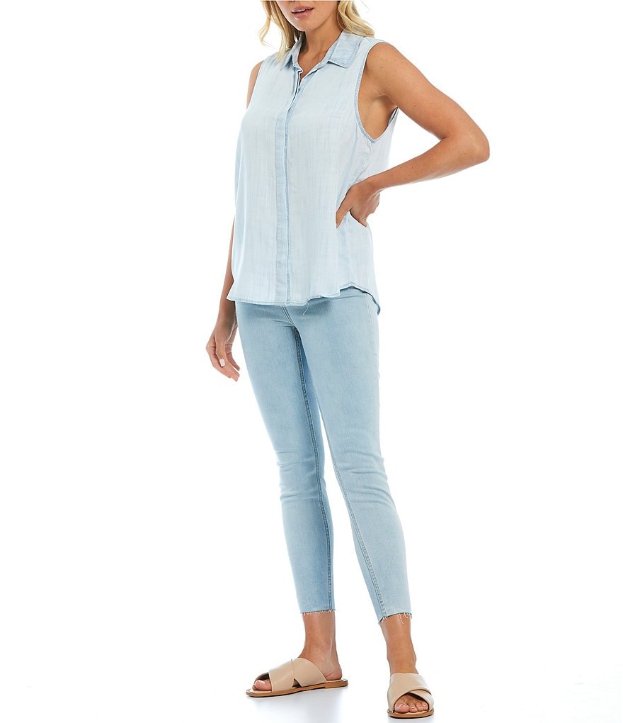 WAYF Double Ruffle V-Neck Peplum Top