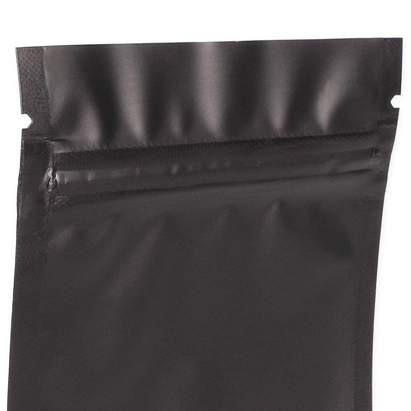 Juvale 100-Pack Resealable Smell Proof Foil Pouch Bag, 2.9"x 3.8" Reusable Flat Reclosable Storage Bags, Matte Black