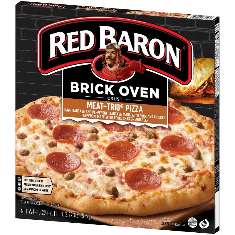 Red Baron Brick Oven Meat Trio Frozen Pizza - 18.22oz