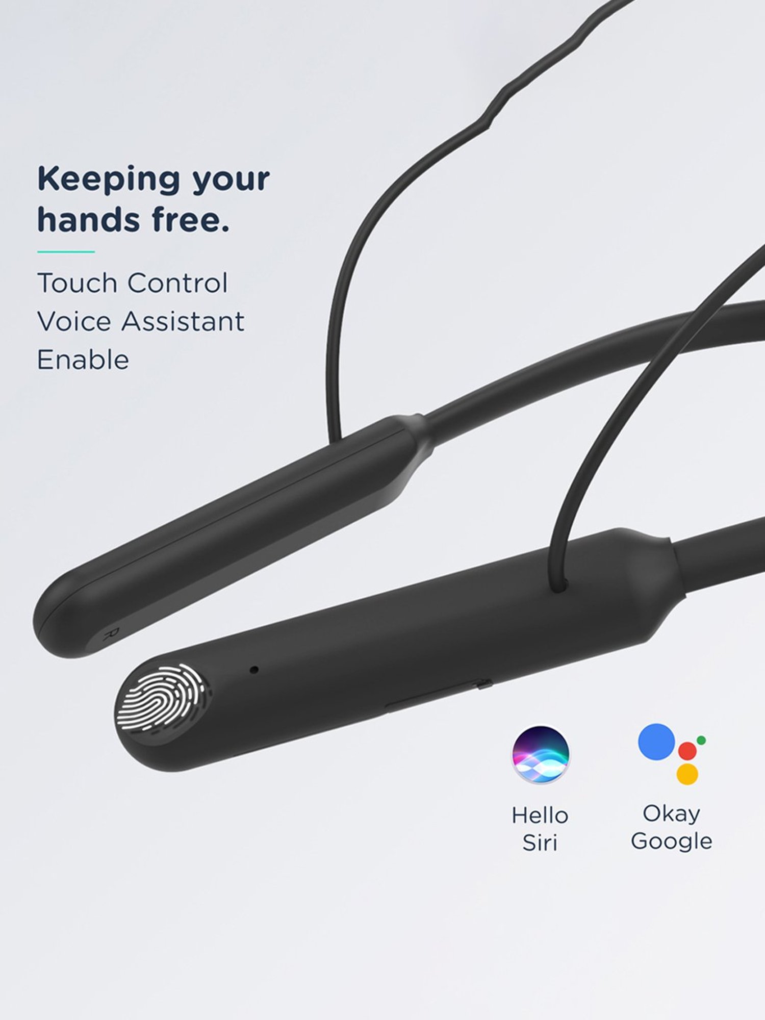 Pebble Flex Air Bluetooth Neckband with Playtime up to 10 Hrs (Navy Blue)