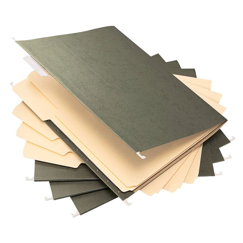 Tabbies File Pocket Handles 9-5/8 x 2 Green/White 48/Pack 68809