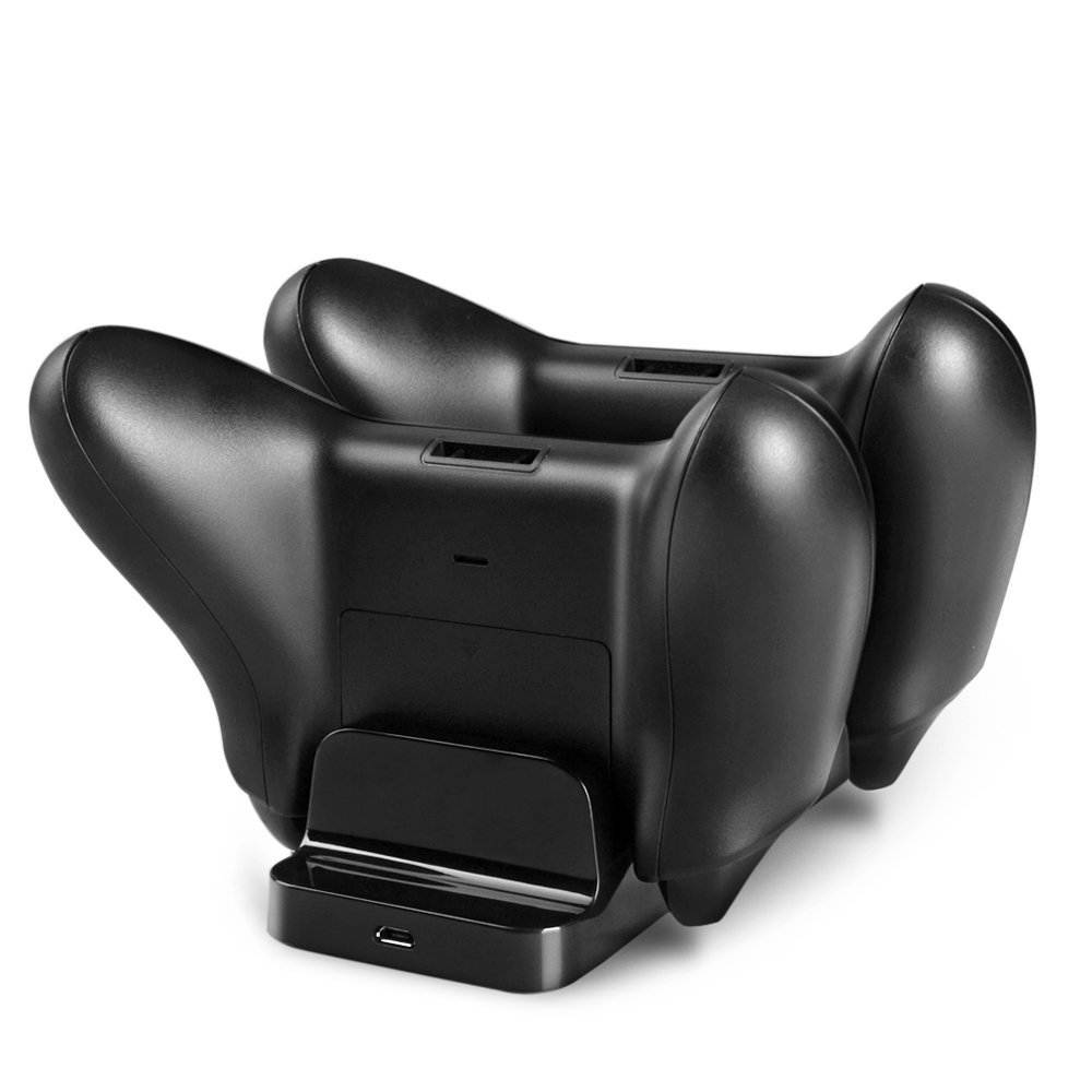 DC 5V Dual Charging Station Dock Stand W/Mini usb charge cable+ 2 Battery For Xbox One Wireless Controller