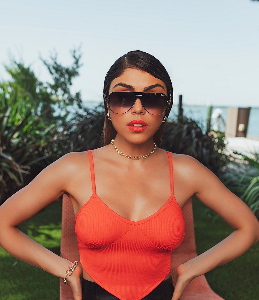 Quay Australia Quay x Maluma High Key Shield Oversized Sunglasses