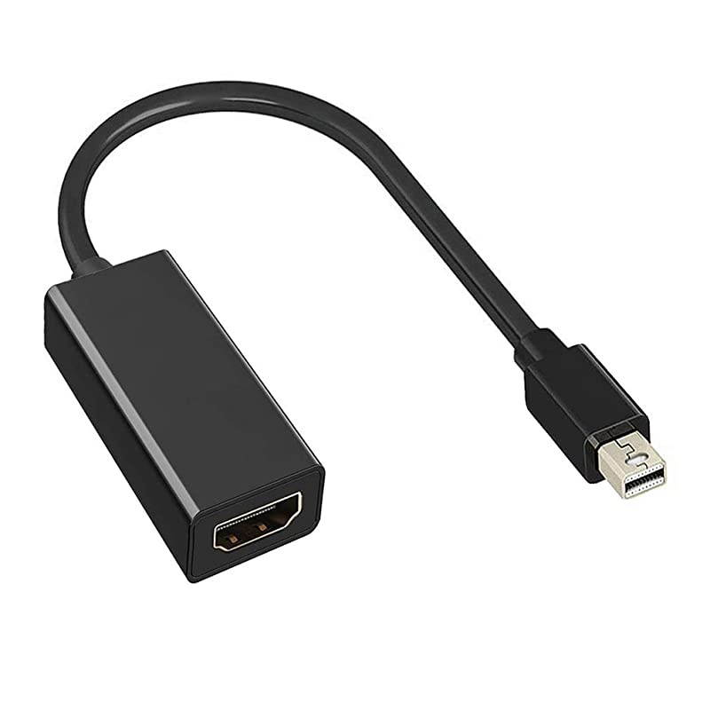 Mini DisplayPort to HDMI Adapter  Thunderbolt to HDMI Converter for MacBook AirPro Microsoft Surface ProDock Monitor Projector and More 1Pack Black