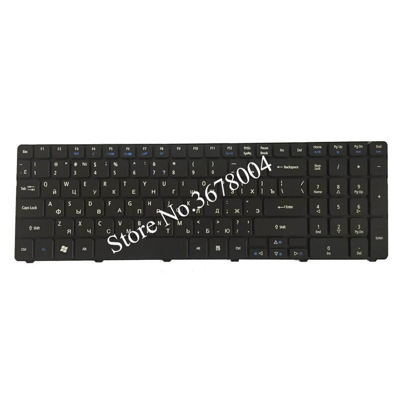 Russian Keyboard for Acer Aspire 90.4HV07.S0R V104730DS3 RU 9Z.N1H82.C0R PK130C92A04 AEZR7700010 NSK-ALC0R KB.I170A.164 RU Black