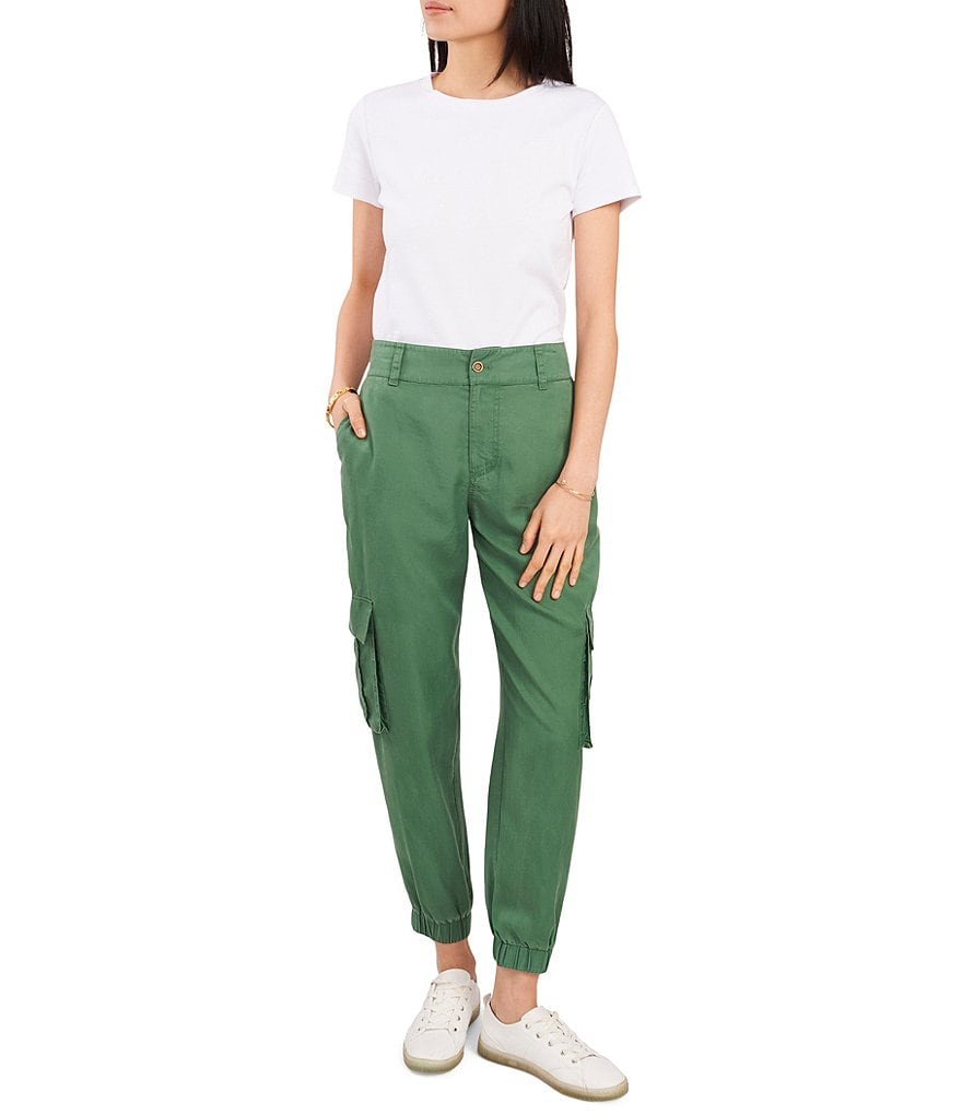 Vince Camuto Tencel Cargo Pocket Mid Rise Ankle Pants